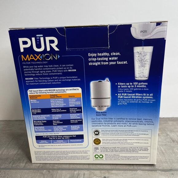 NIB PUR Classic White Max Ion Water Faucet Purifier Filtration System FM-3333B - Picture 6 of 9